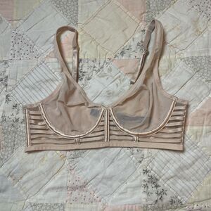 victoria’s secret unlined plunge bra size 34b pale nude pink